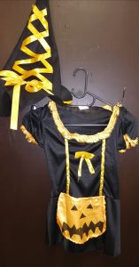 Kids Costumes to Hire - Pumpkin Dress - Black & Orange